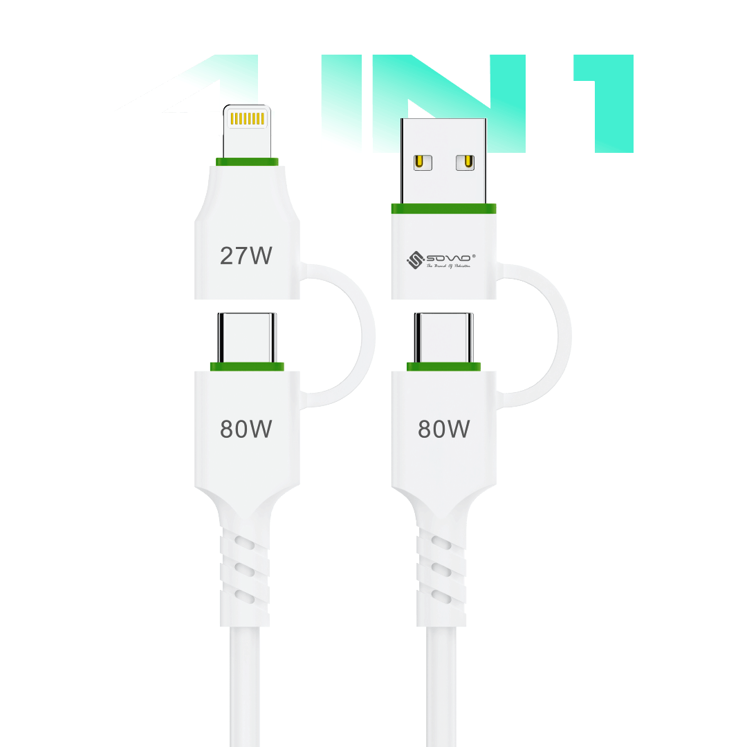 SC-114 FOUR-FOLD  4-in-1 Fast Charging Data Cable